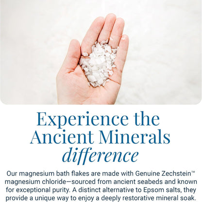 Ancient Minerals Copos de baño de magnesio - Cloruro de magnesio pu...
