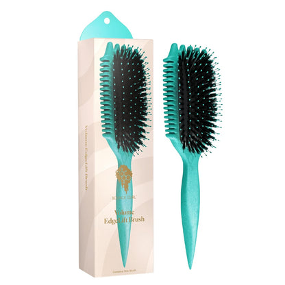 Cepillo de volumen EdgeLift de Bounce Curl, herramienta 5-en-1 para ondas voluminosas, rizos y espirales - Azul verdoso