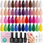 Beetles - Kit de esmalte de uñas de gel con luz UV, 80 unidades, 55...