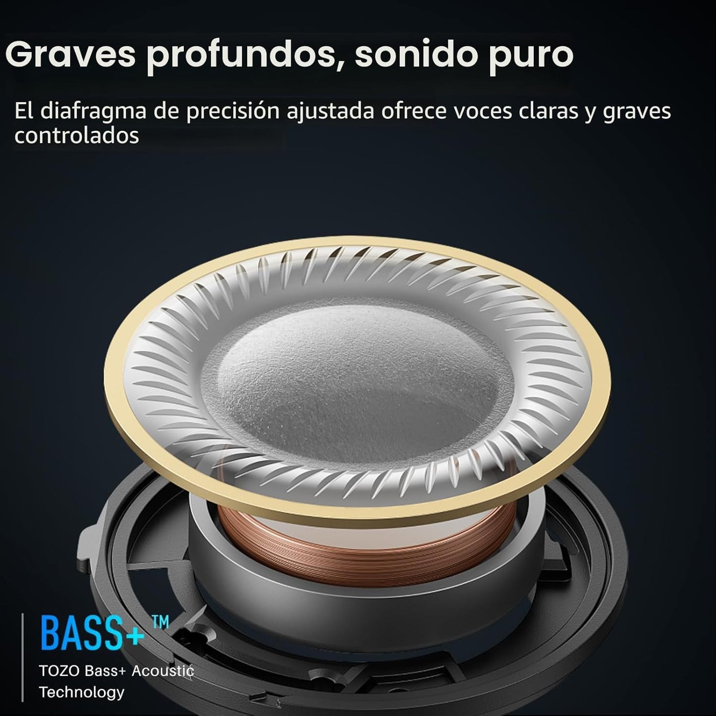 TOZO Auriculares inalámbricos A1 Bluetooth 5.3 de peso ligero en el...