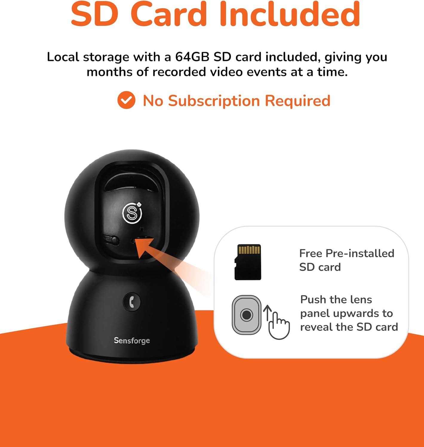 SensForge Cámara de seguridad Pan-Tilt de 2.5K, cámara WiFi de dobl...