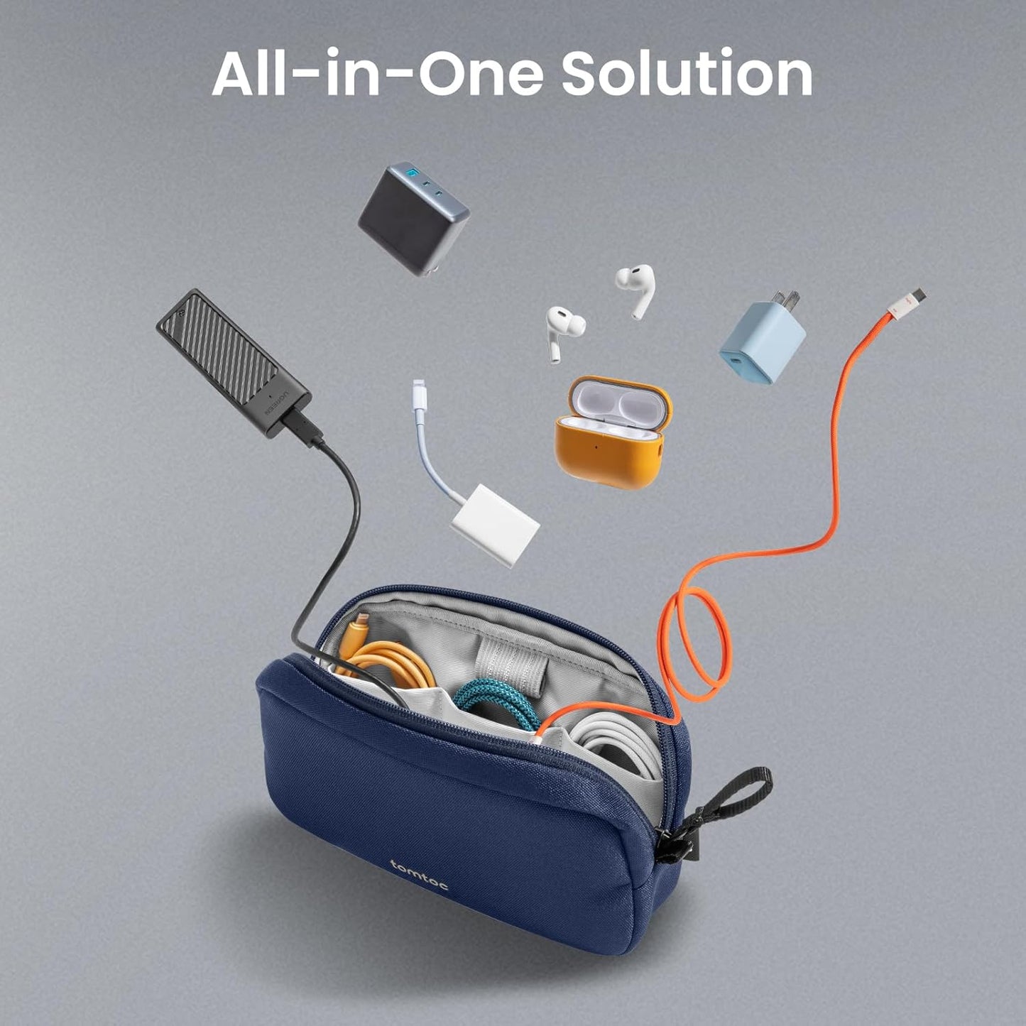 tomtoc Estuche organizador de accesorios de viaje para electrónicos...