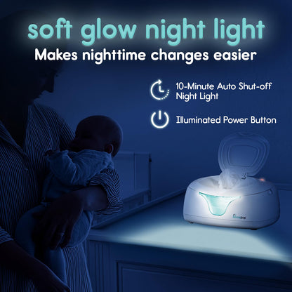 Hiccapop Calentador de toallitas para bebés y dispensador de toalli...
