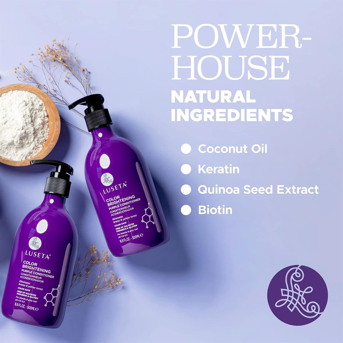 Luseta - Acondicionador morado para cabello teñido, gris, rubio y s...