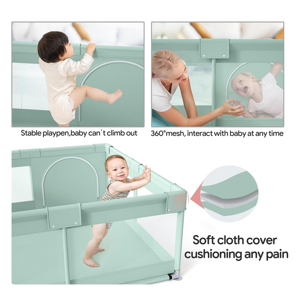 Fodoss - Corralito para bebés y niños pequeños, 47 x 47 pulgadas, v...