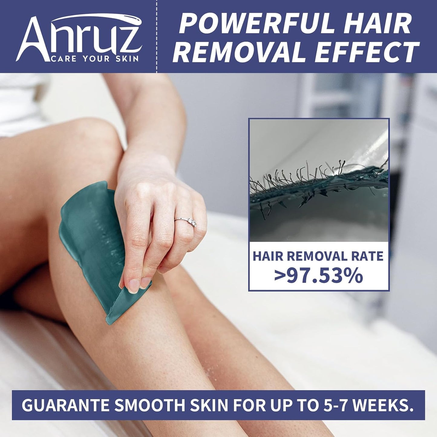 Kit de depilación ANRUZ para mujeres y hombres - Kit de cera digita...