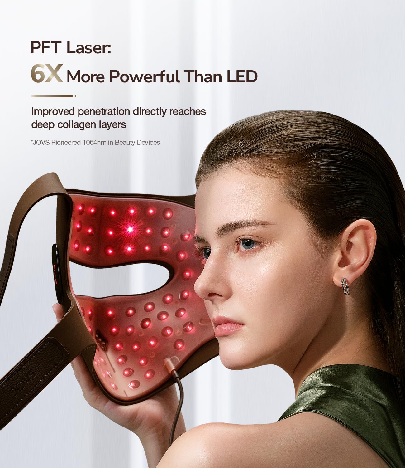 JOVS, máscara de terapia láser 4D para rostro, máscara facial de te...