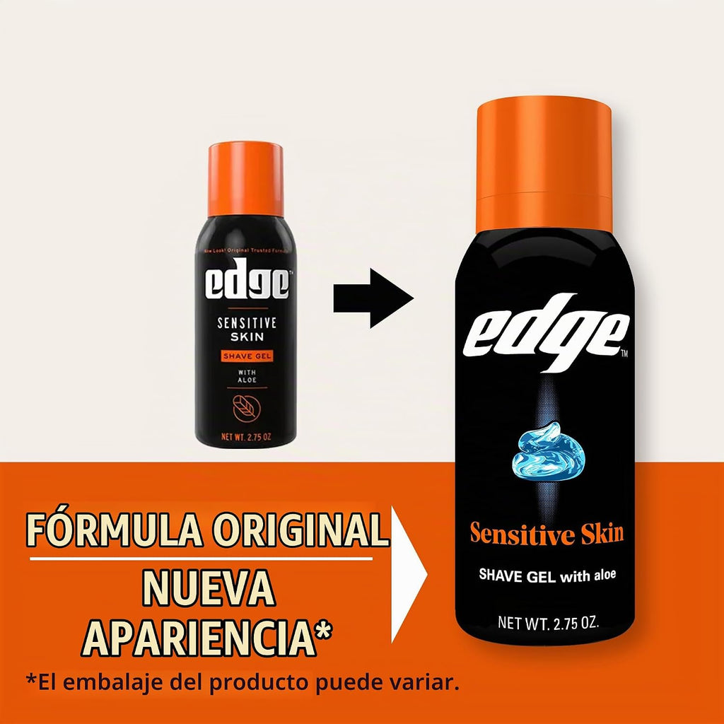 Edge Gel de afeitar para hombres, piel sensible, 2.75 oz (paquete d...