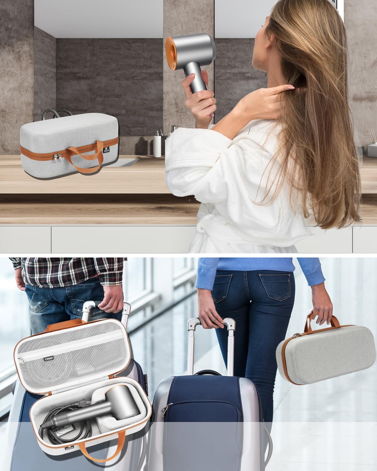 Estuche de almacenamiento rígido RAIACE compatible con secador de p...
