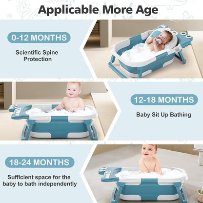 Bañera plegable para bebé recién nacido, bañera plegable para bebé...