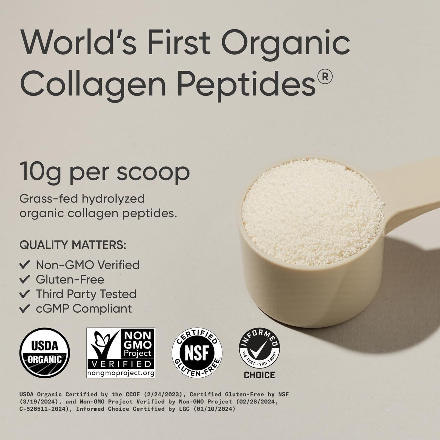 Sports Research® Péptidos de colágeno orgánico - Polvo de proteína...