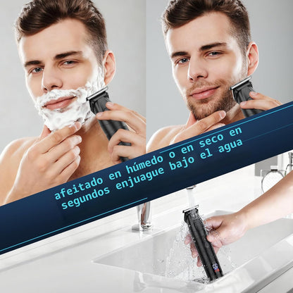 Bomxin Cortadora de barba para hombres, 6 en 1, inalámbrica, imperm...