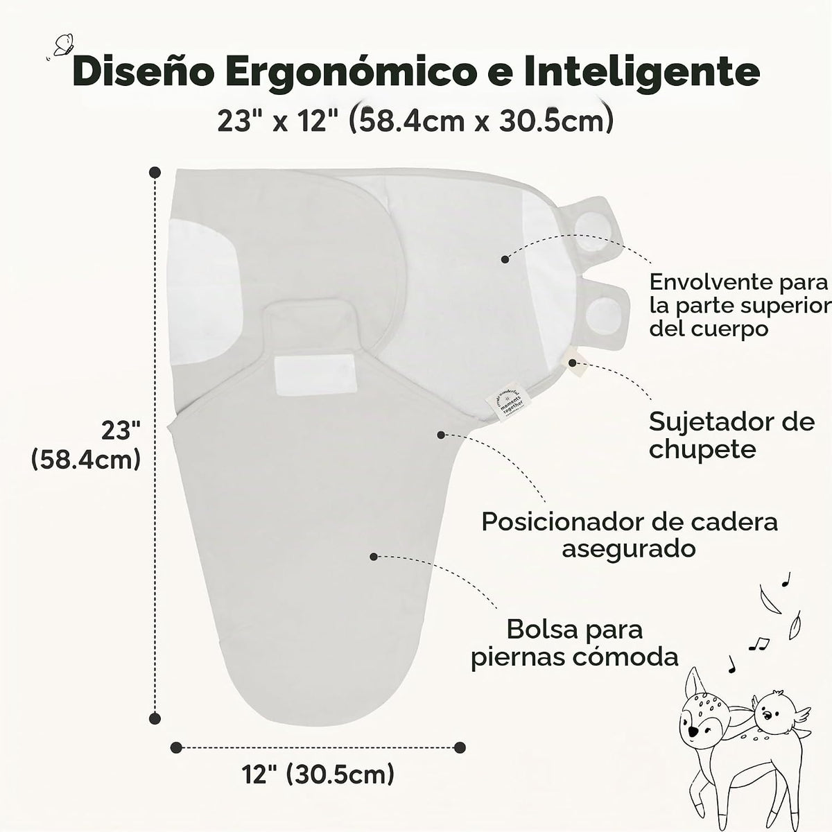 Paquete de 3 mantas orgánicas para dormir para bebé, para recién na...