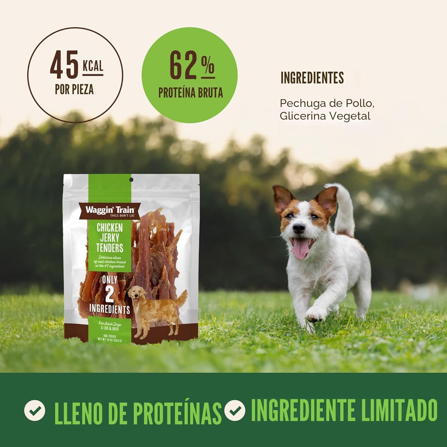 Waggin' Train Golosinas de pollo para perros, hechas con pechug...