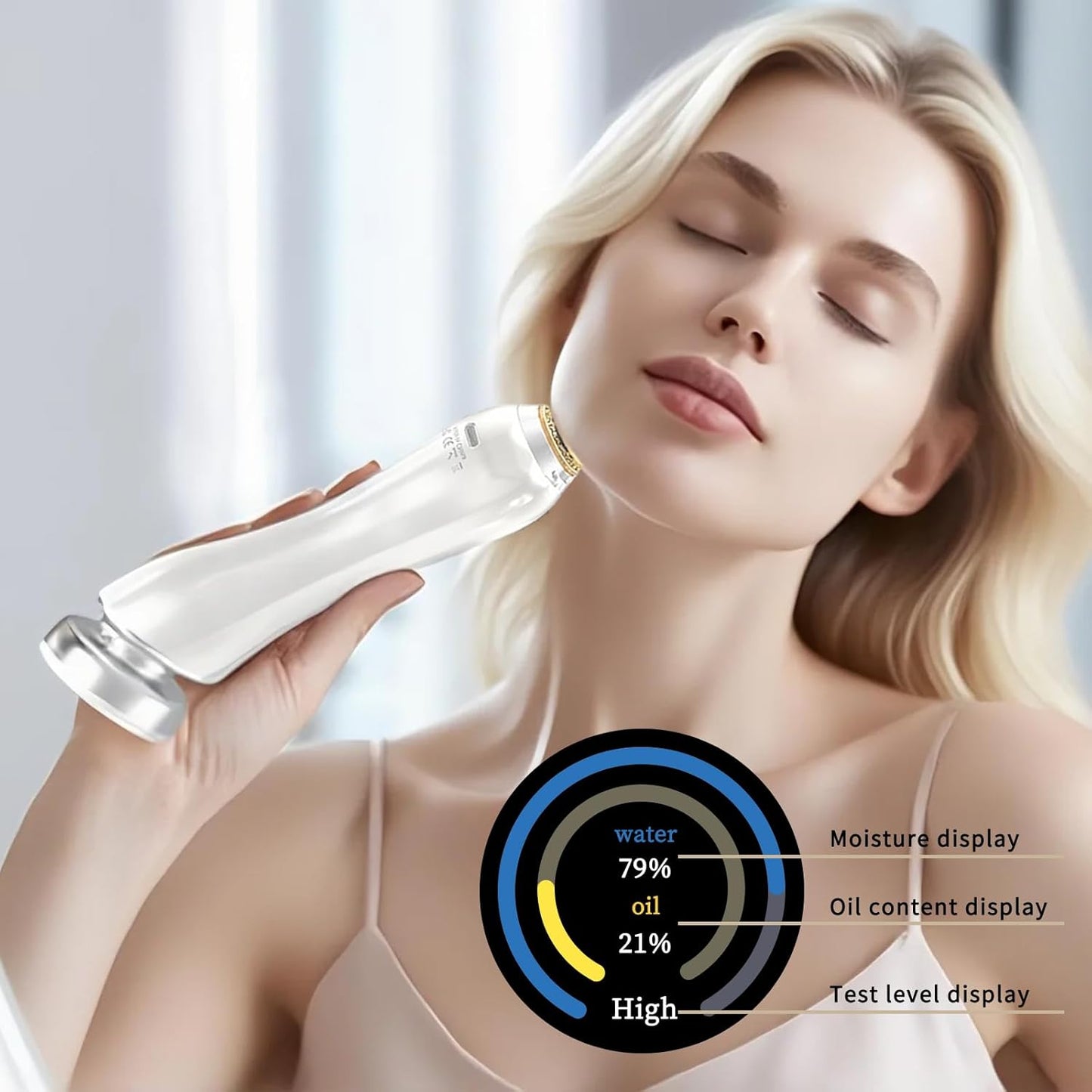 Masajeador de belleza 5 en 1 para cara y cuello, masajeador facial...