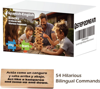 1step2dream Juego de torre de apilamiento español Juego de b