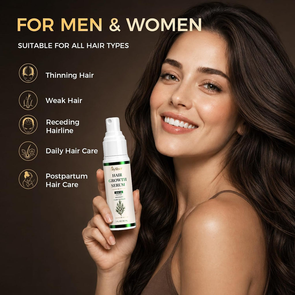 Biysber Suero natural para el crecimiento del cabello y el cuero ca...