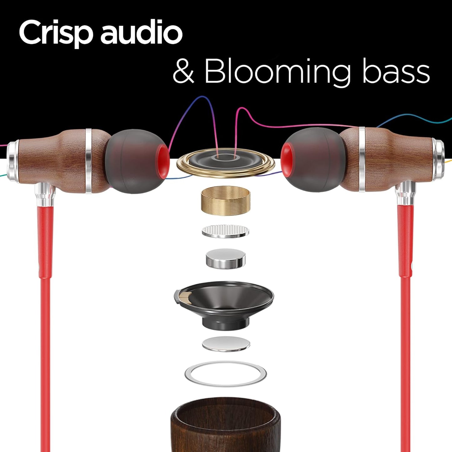 Symphonized Auriculares con cable para iPhone con sonido de graves...