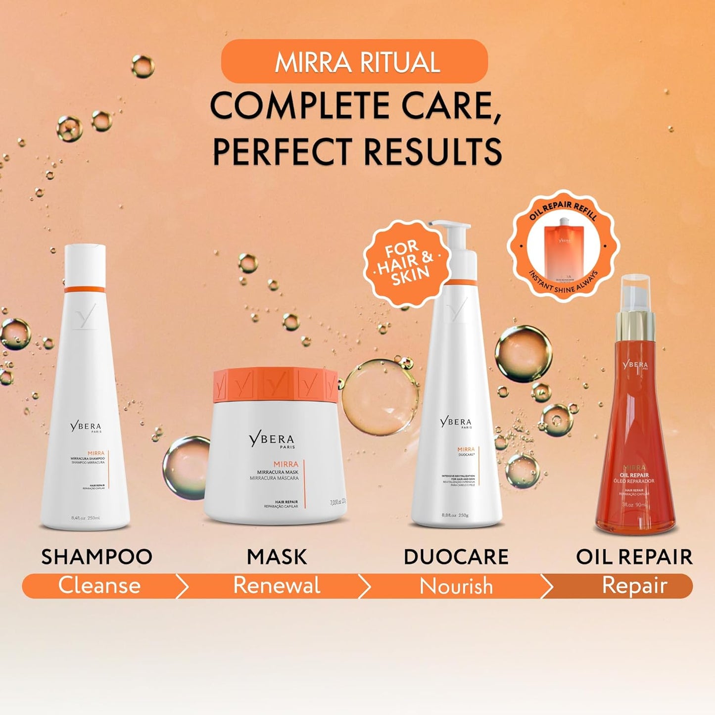 Ybera Mirra Oil Repair - Aceite de primera calidad para cabello sec...