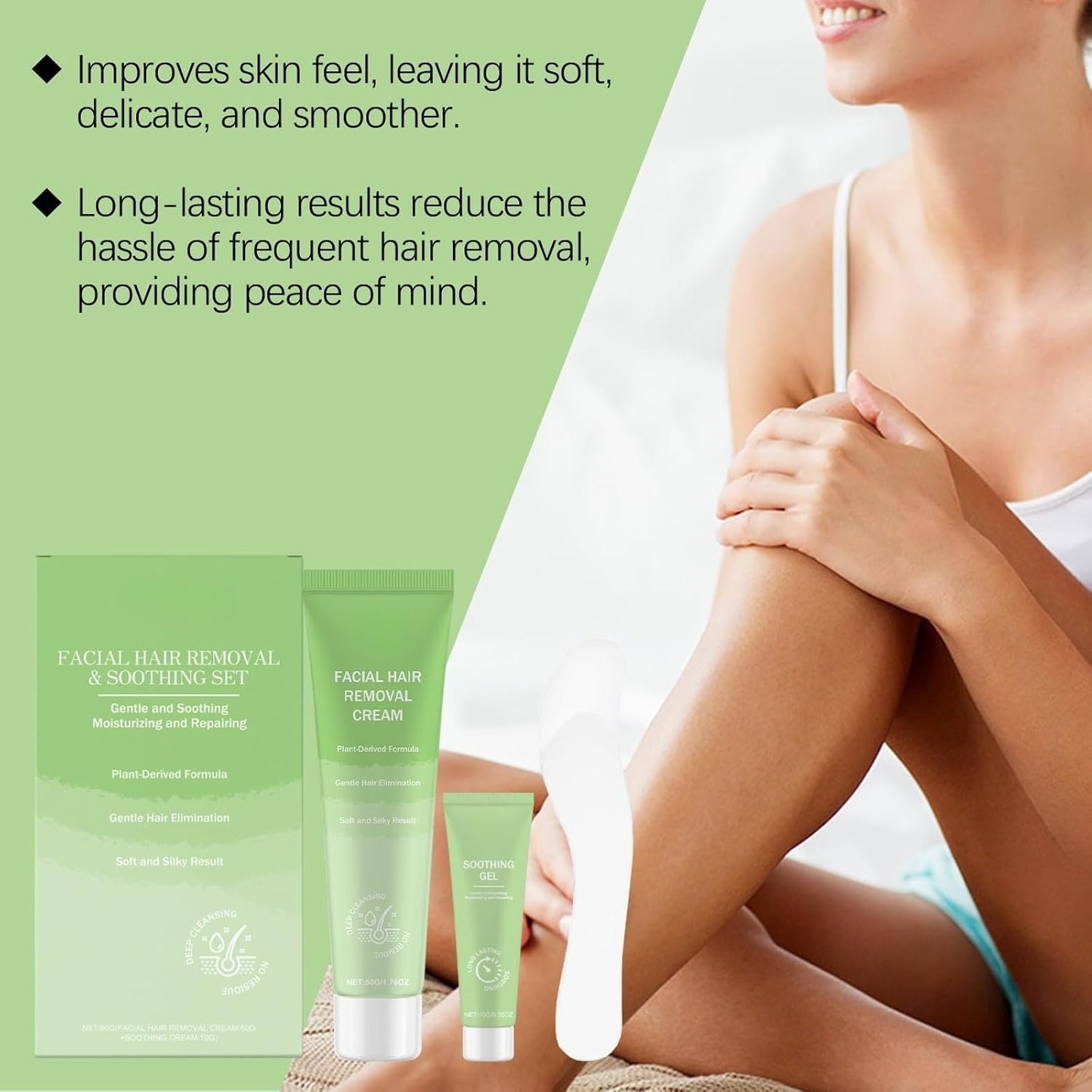 Facial &amp; Body Hair Removal Set, Cool Sensation, Smooth Tight Sk...