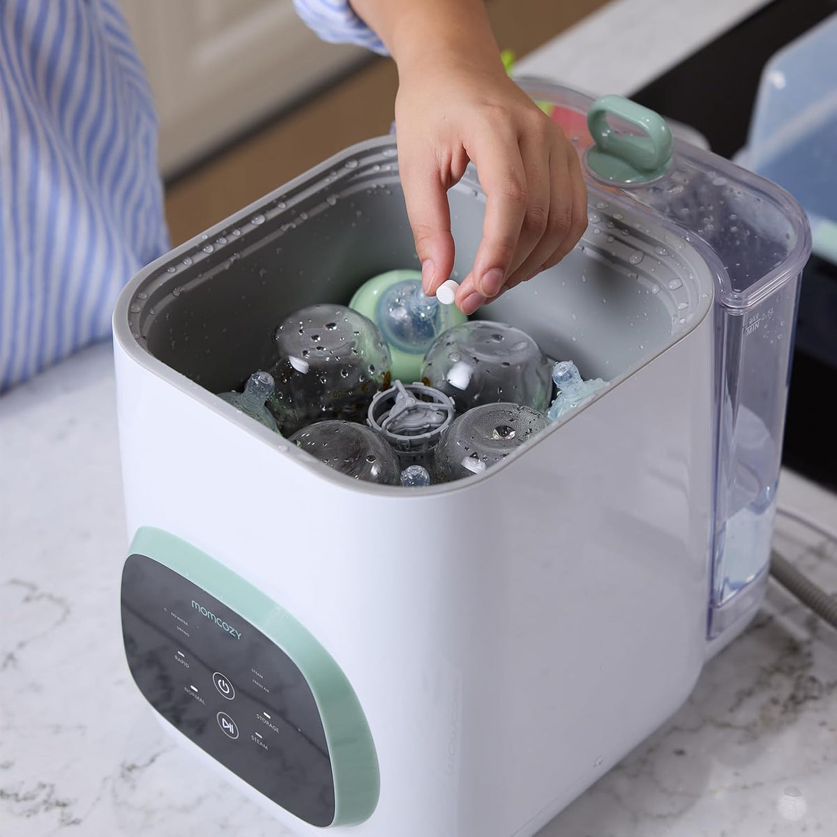 Momcozy Tabletas detergentes oficiales para lavadora de biberones M...