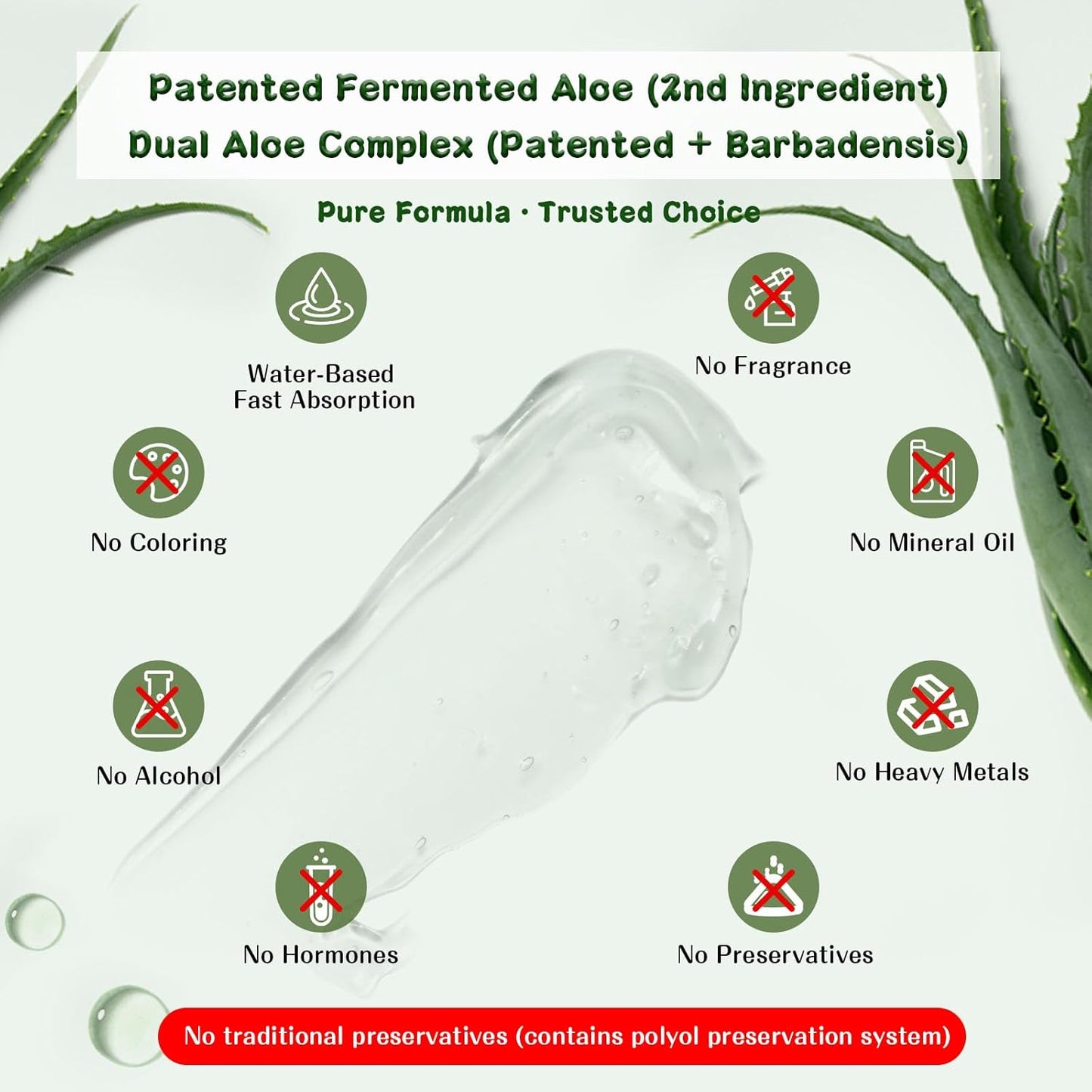 OUKEYA Gel de aloe vera: calmante, hidratante y nutritivo para cara...