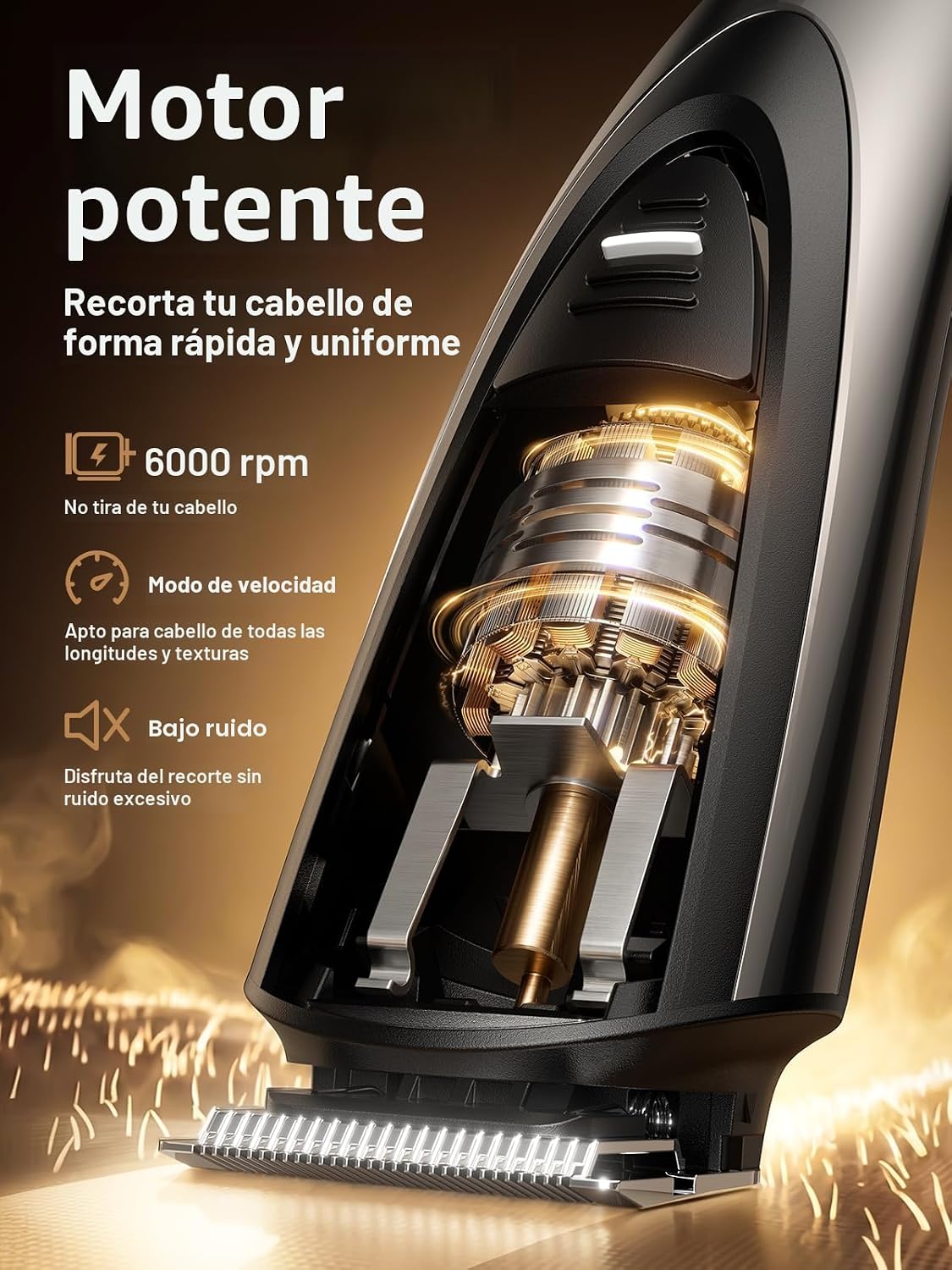 SHPAVVER Cortadora de barba para hombres: cortapelos profesional de...