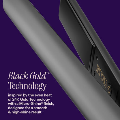 HOT TOOLS Pro Artist - Plancha plana iónica de oro negro de 1 1\/4...