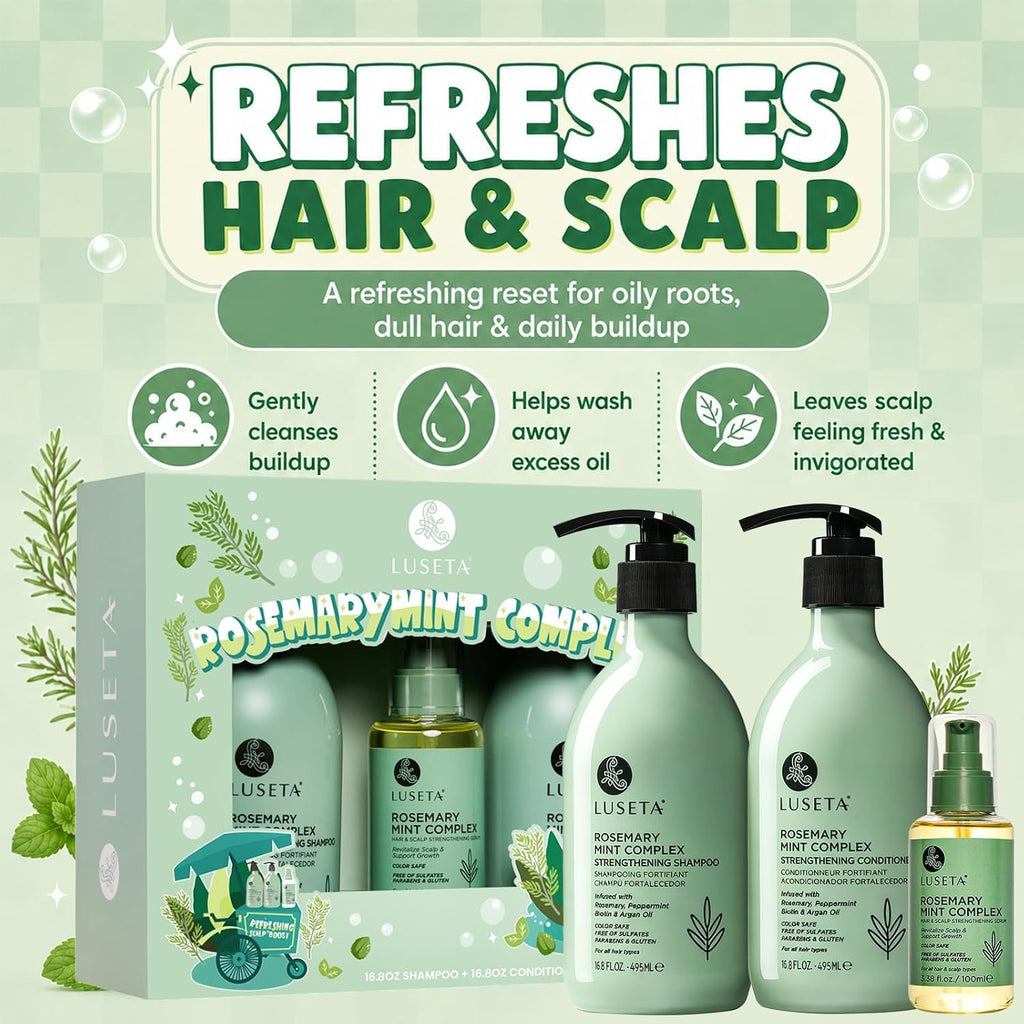 Luseta Rosemary Mint Set de regalo para mujer, cuidado refrescante...