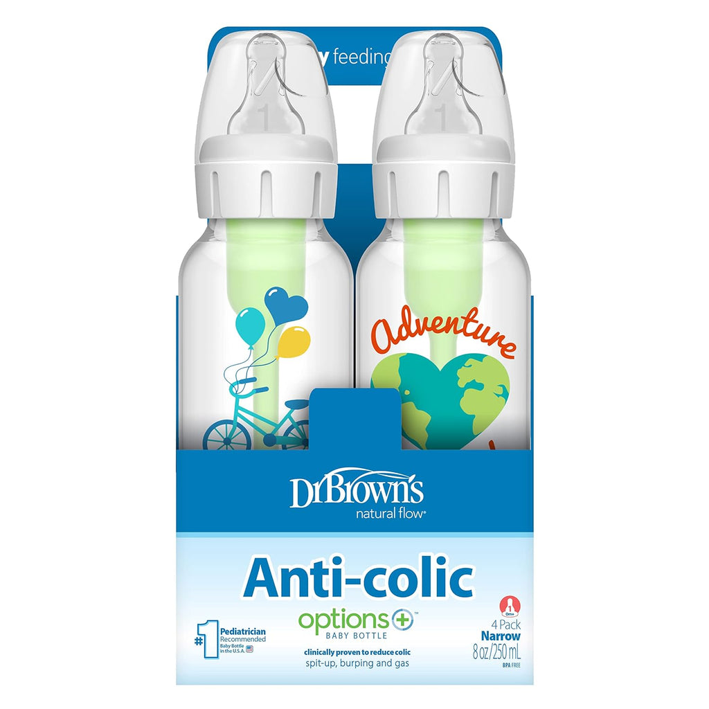 Dr. Brown's Natural Flow Anti-Colic Options+ Biberón estrecho,...