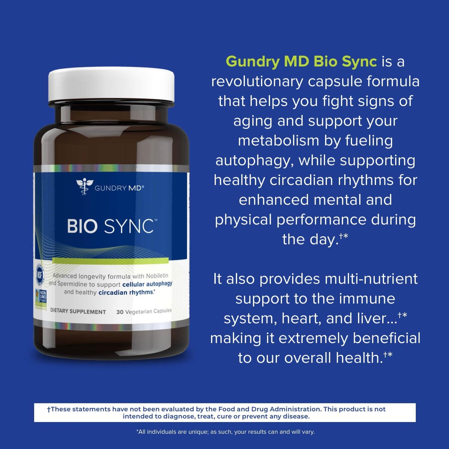 Gundry MD® Suplemento Bio Sync para energía diurna, soporta enfoque...
