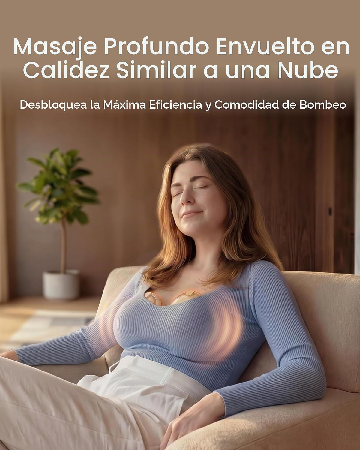 eufy - Extractor de leche portátil con calefacción para masaje S2 P...