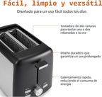 Amazon Basics Tostadora de 2 rebanadas, ranuras extra anchas para b...