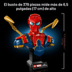 LEGO Marvel Iron Spider-Man Bust coleccionable \u2013 Kit de constr...