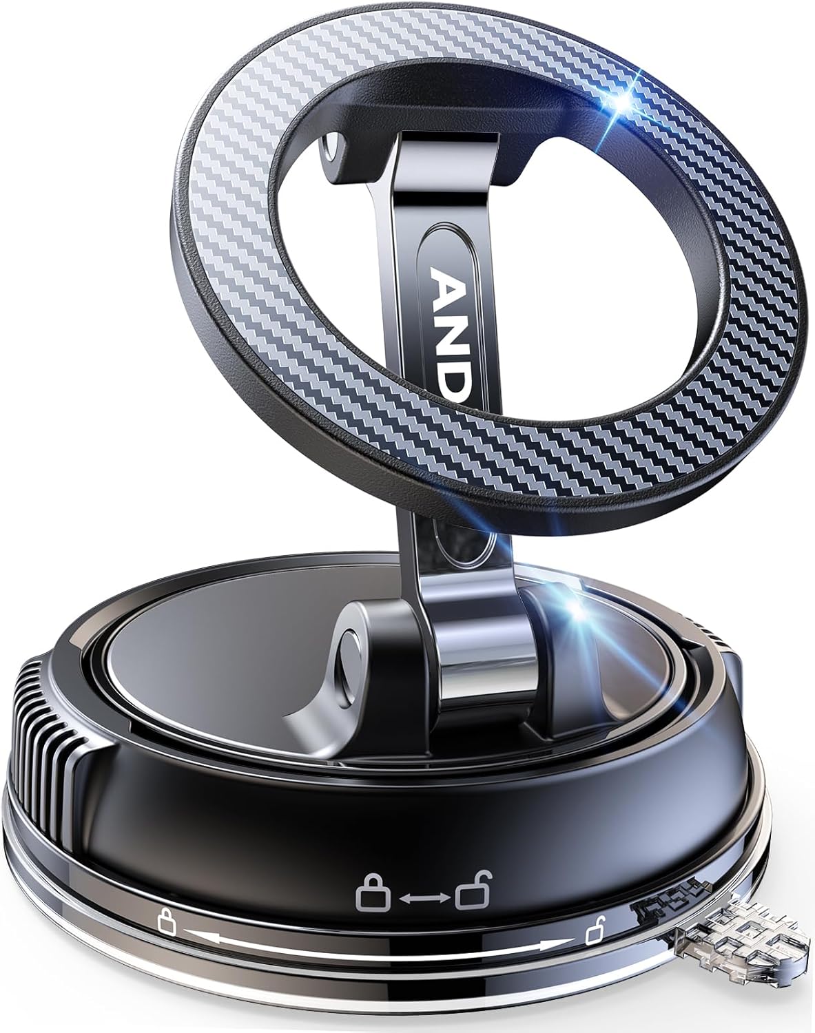 ANDERY Soporte para teléfono de coche para Magsafe [78+LBS de succión más fuerte y 2400gf magnético] Montura de teléfono de coche ajustable en 360°, soportes de teléfono para tu coche para iPhone 17