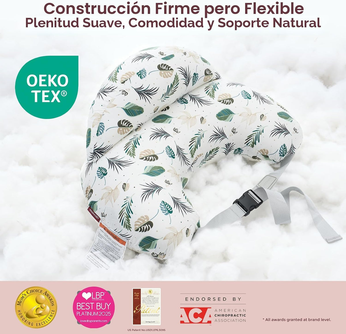 Momcozy - Almohada de lactancia con barrera de seguridad pionera: m...