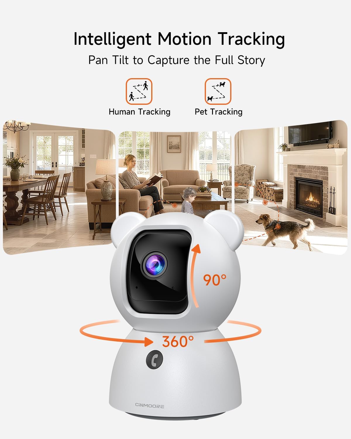 Cámara CINMOORE de 4MP para seguridad del hogar, tarjeta SD de 32GB...