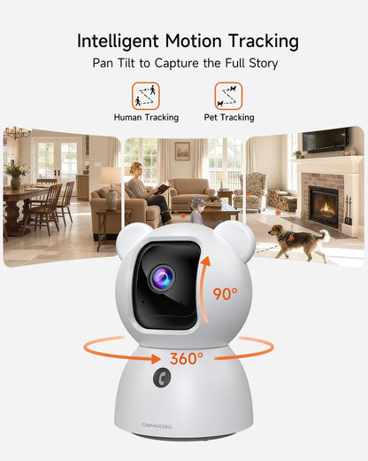 Cámara CINMOORE de 4MP para seguridad del hogar, tarjeta SD de 32GB...