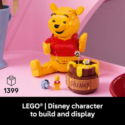 LEGO Disney Winnie The Pooh Juego de construcción – Decoración para el hogar, la oficina o estante de libros para fanáticos adultos, mayores de 18 años – con figura Eeyore – Regalo coleccionable de