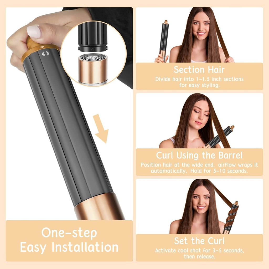 ZEPHBLOW Barril largo para Dyson Airwrap, rodillos rizadores de pel...