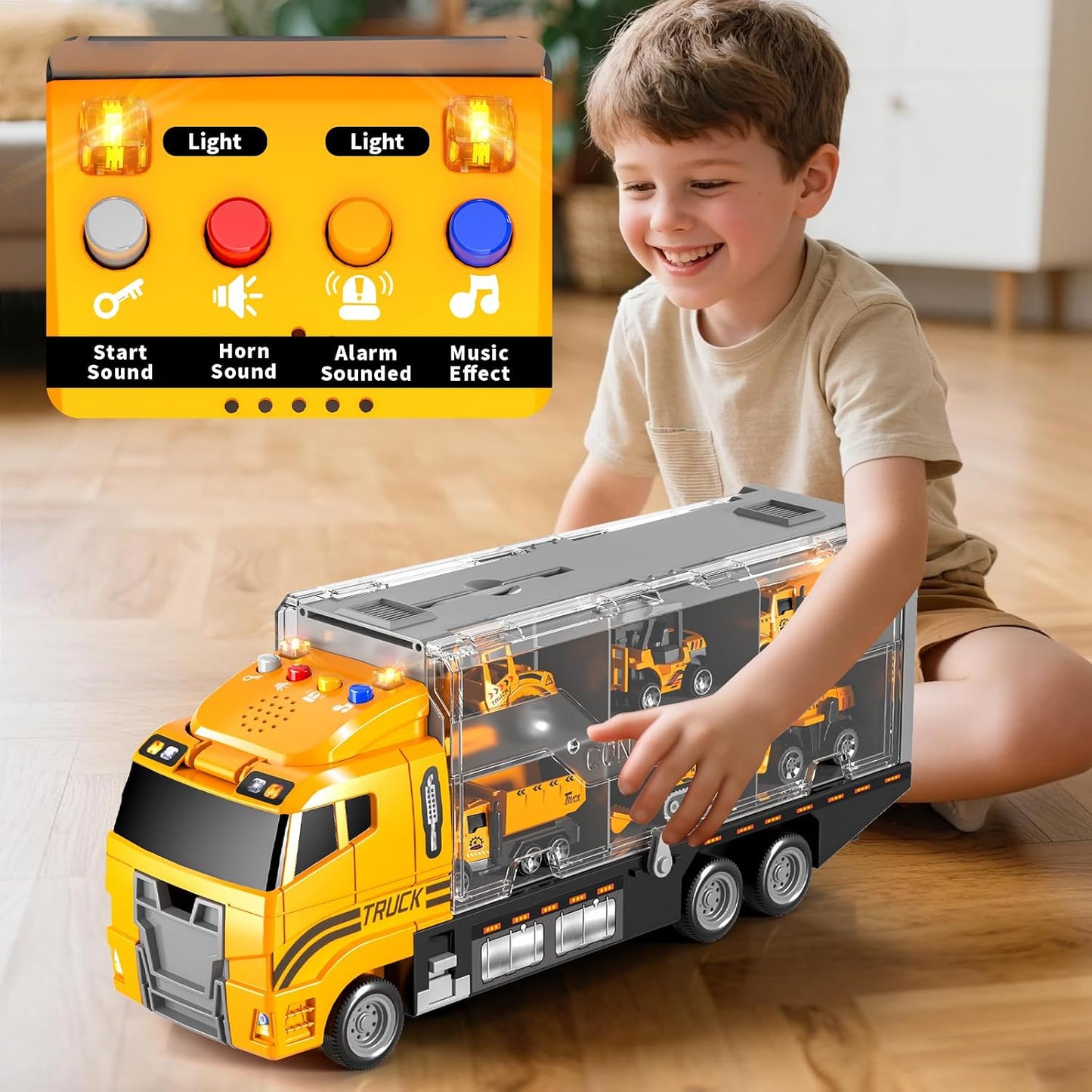 Conjunto de Camiones de Construcción para Niños Pequeños: Construcc...