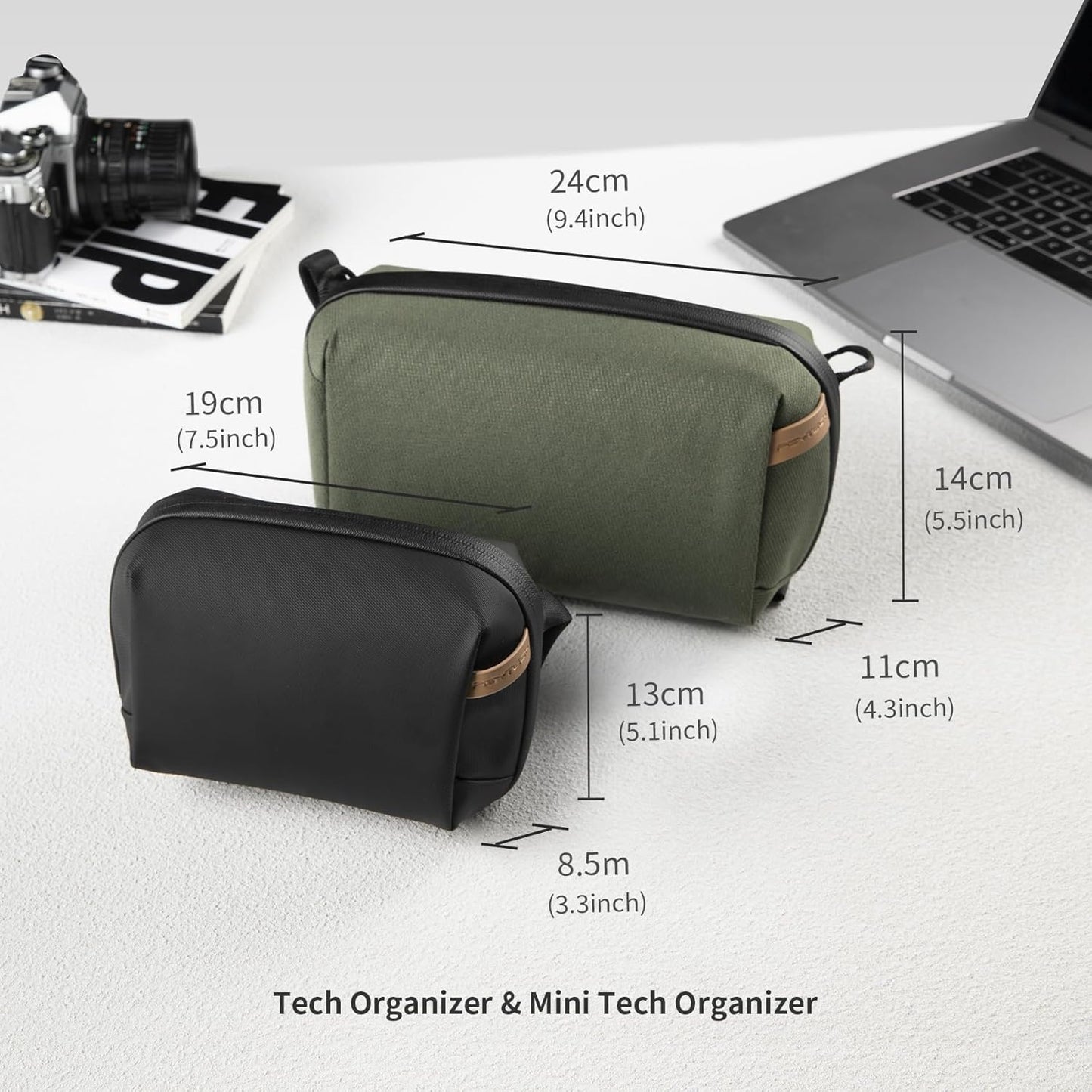 PGYTECH Organizador de tecnología de viaje, estuche impermeable par...