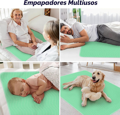 Paquete de 4 protectores lavables de absorción extra fuerte de 36&#...