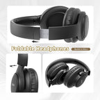 KVIDIO Auriculares Bluetooth sobre la oreja, 65 horas de reproducci...