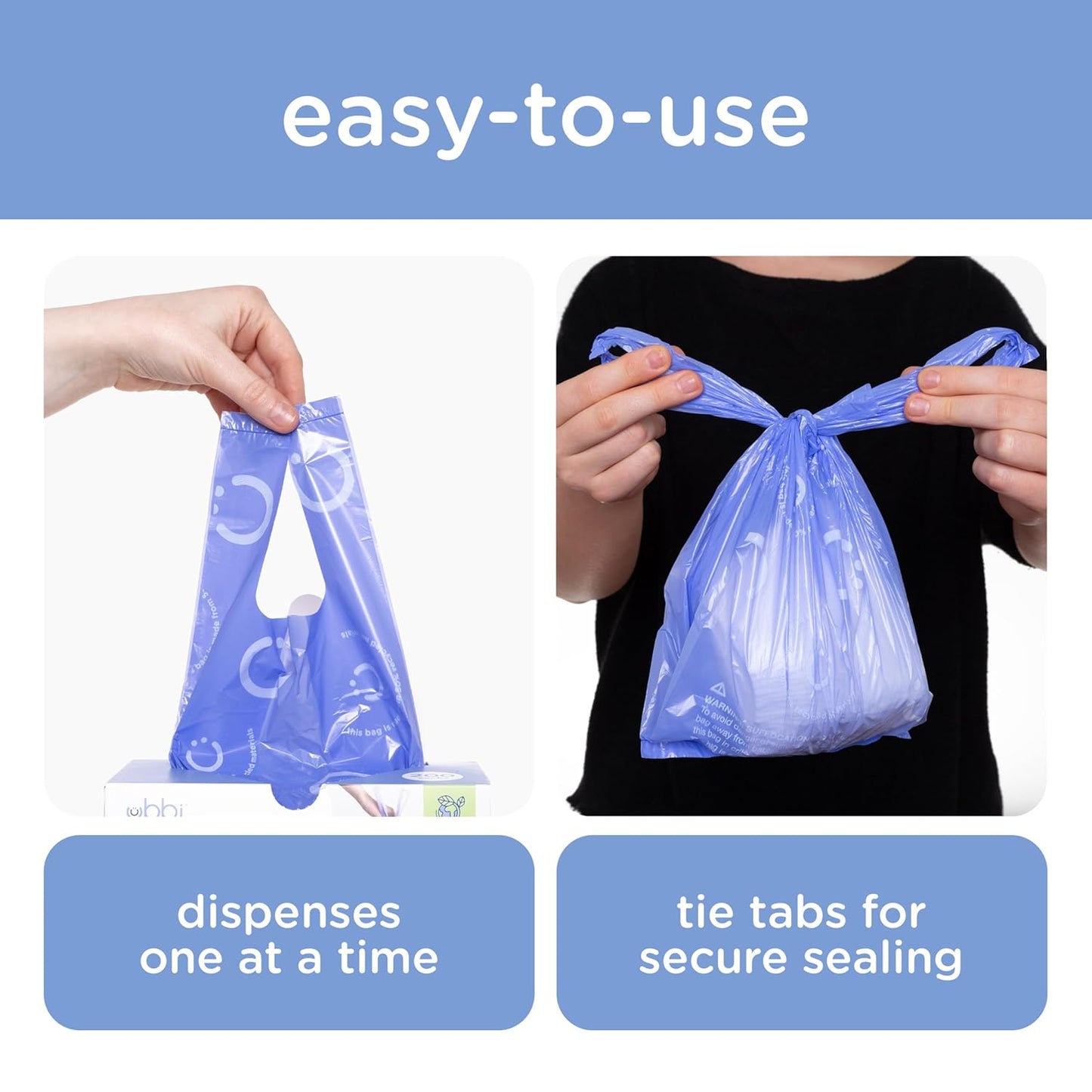 Ubbi Sacos desechables para pañales con aroma a lavanda, pestañas f...