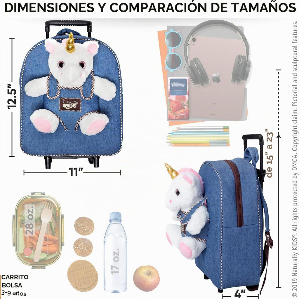 Naturally KIDS Maleta para niños pequeños con. Juguete de peluche c...