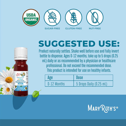 MaryRuth Organics Gotas probióticas para bebés | Probióticos líquid...