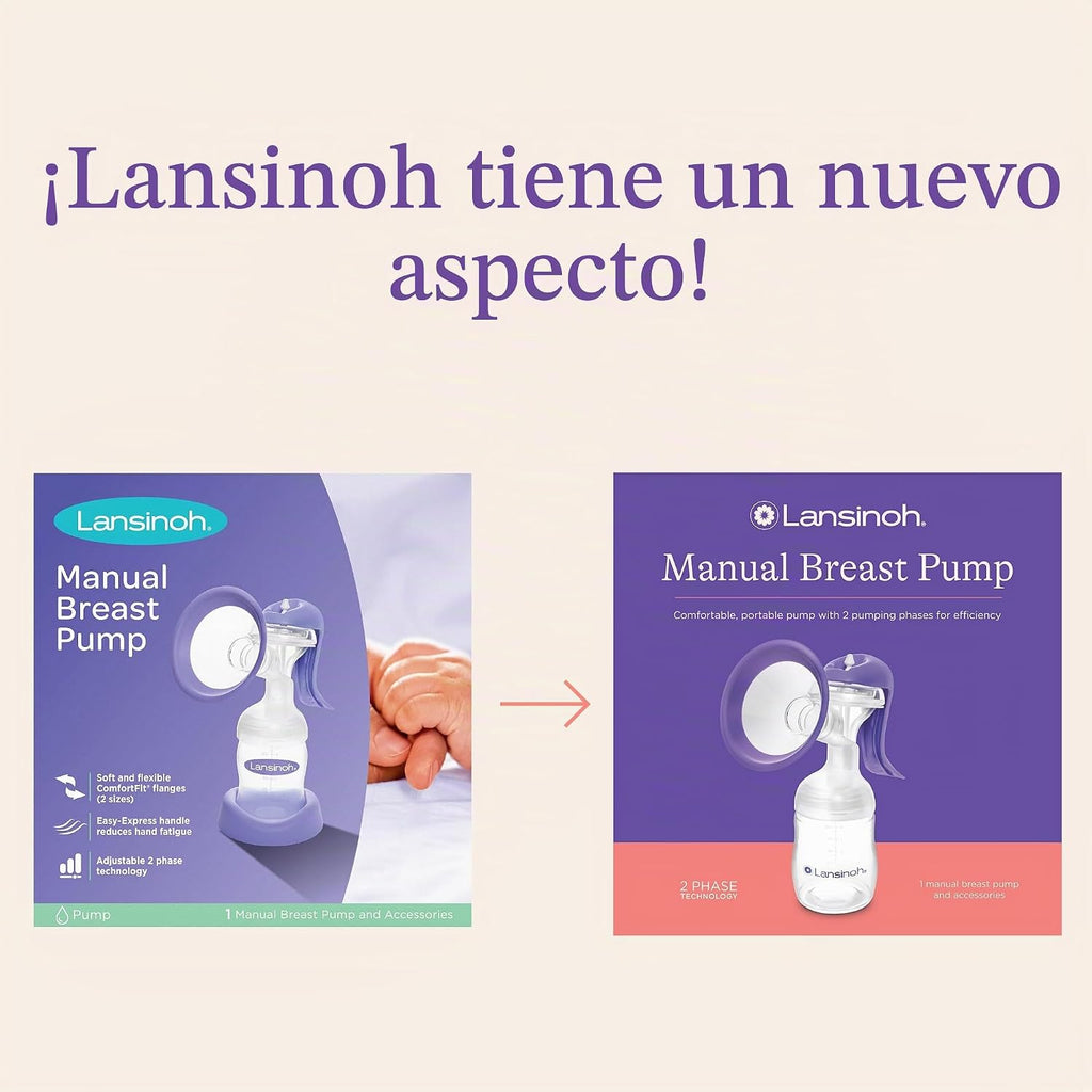 Lansinoh Extractor de leche manual, extractor de mano para lactanci...