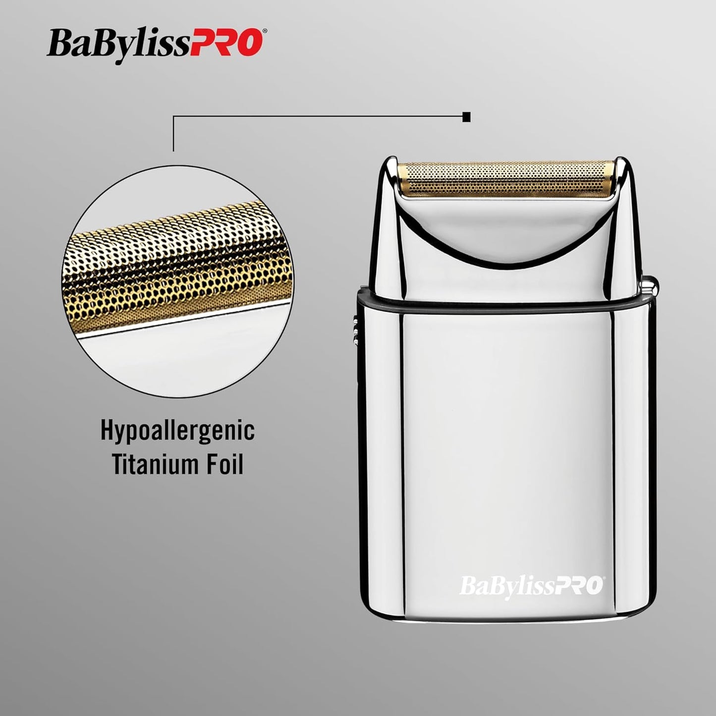BaBylissPRO Barberology - Afeitadora de lámina FXFS1 SILVERFX profesional de alto torque