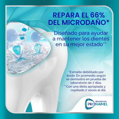 Pasta dental Sensodyne Pronamel para fortalecimiento clínico del esmalte, acción blanqueadora, 3.4 oz (paquete de 3)